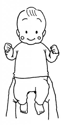 手遊びおしりに手
