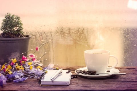 コーヒー 雨 ノート