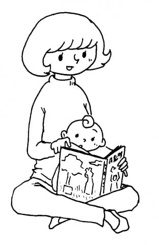 絵本を読む