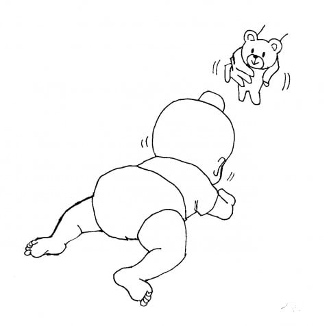 赤ちゃん イラスト 首すわり ハイハイ