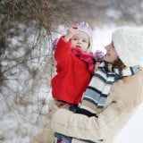 ママコート 冬 雪 抱っこ