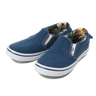 要出典 男の子 子供靴 キッズ ヴァンズ(VANS) スリッポン V98CJ INDG 16SP BLUE