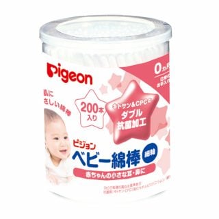 要出典 赤ちゃん用ベビー綿棒 ピジョン ベビー綿棒 細軸