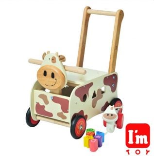 要出典 赤ちゃん 手押し車 エデュテ アイムトイ ウォーカー&ライド カウ