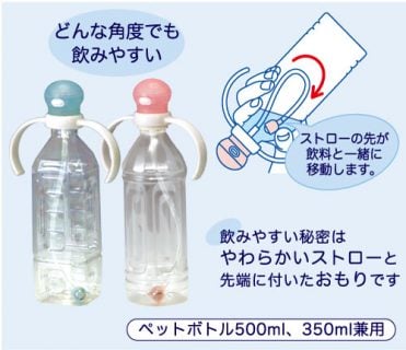 要出典 ペットボトル ストロー キャップ 台和 プチエイド ハンドル付きストローキャップ