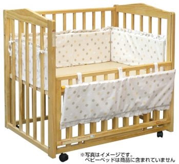 ベビーベッドガードヤトミ くるっとまわる安全パッド