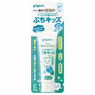 赤ちゃんの歯磨き粉 ピジョン 親子で乳歯ケア ジェル状歯みがき ぷちキッズ キシリトール