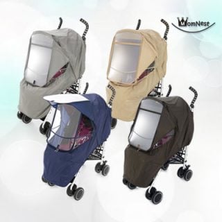 ベビーカーのレインカバー ママネスト スマートバイザーカバー