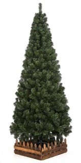 スリム濃緑 品質保証高級クリスマスツリー木枠付