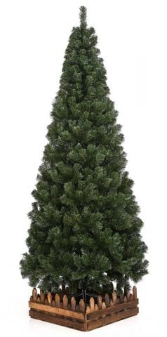 スリム濃緑 品質保証高級クリスマスツリー木枠付