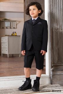 要出典 入学式男の子スーツ オリバーハウス 男の子 ブラックフォーマル 5点セット
