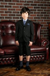 要出典 入学式男の子スーツ オリバーハウス 男の子 ブラックフォーマル 5点セット