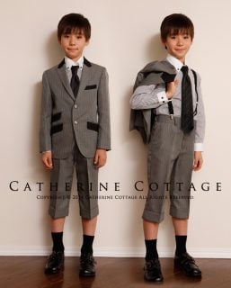 要出典 卒園式の子供服 キャサリンコテージ ピーク襟ジャケットスーツ 4点セット