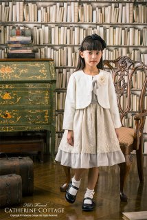 要出典 卒園式子供服 キャサリンコテージ ペールグレーワンピースアンサンブル スーツ