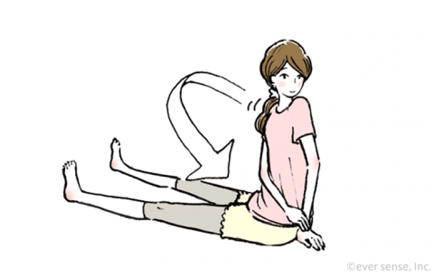 産後 骨盤体操 イラスト