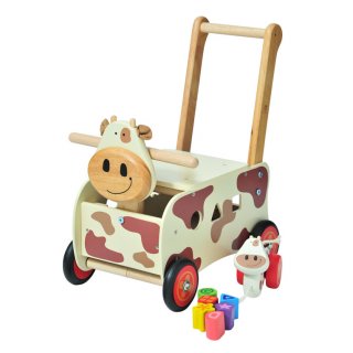 要出典 1歳誕生日女 エデュテ I'mTOY ウォーカー&ライド カウ
