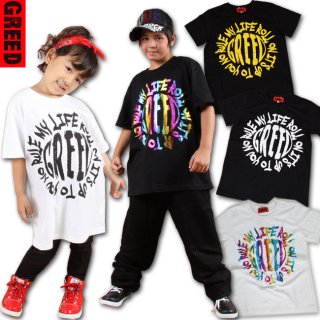 要出典 キッズダンス衣装 グリード キッズ ダンス ロゴ ビッグTシャツ