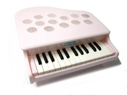 要出典 ピアノのおもちゃ KAWAI ミニピアノ P-25 ピンキッシュホワイト
