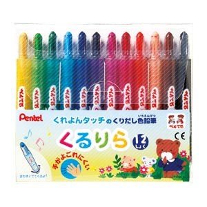 要出典 人気のお絵かきグッズ ぺんてる 色鉛筆 くるりら