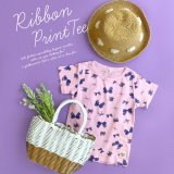 要出典 キッズTシャツ キッズ リボンプリントTシャツ