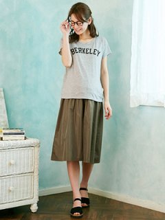 要出典 マタニティパンツ エンジェリーベ マタニティ ツイルギャザースカンツ