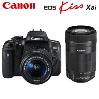 デジタル一眼レフカメラ キャノン デジタル一眼レフカメラ EOS Kiss X8i ダブルズームキット