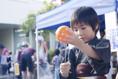男の子 甚平 夏 祭り 浴衣 ヨーヨー