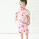 要出典 エリカランド 甚平キッズ花柄