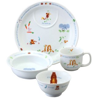 要出典 離乳食食器 ナルミ みんなでたべよっ! 幼児セット 強化耐熱磁器