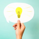 口コミ 吹き出し 電球 アイディア ひらめき