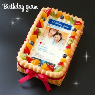 要出典 写真ケーキ ケーキエクスプレス インスタグラム風フレーム写真ケーキ