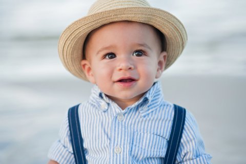 1歳 男の子 赤ちゃん 麦わら帽子 帽子 海