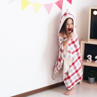 【要出典】 出産祝いでもらって嬉しかったもの コンテックス ブロックチェック赤 今治タオル 出産祝い