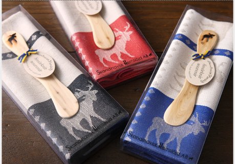 要出典 出産祝いのお返し ヘムスロイド キッチンタオル&バターナイフ