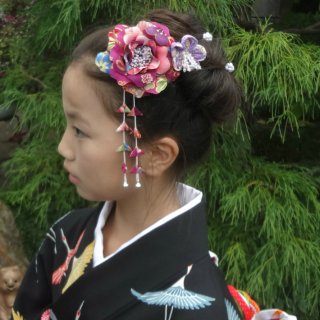 要出典 七五三 髪飾り 和柄 コサージュ ヘアクリップ 髪留め