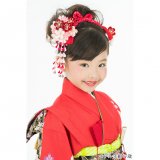 要出典 七五三 髪飾りセット フルセット つまみ細工・ちんころ房付き・結綿かのこ 正絹 ちりめん