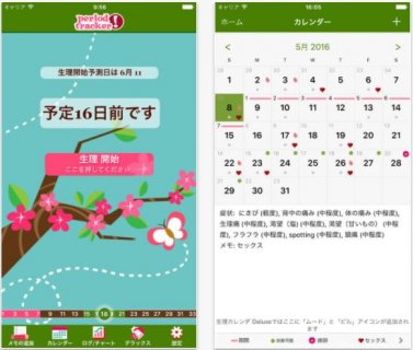 要出典 生理アプリ 生理カレンダ ライト
