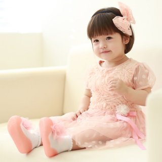 要出典 1歳 誕生日 女の子 アティパス ベビーシューズ コサージュ