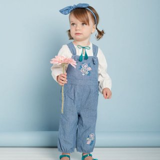 要出典 ベビーオーバーオー女の子 オーバーオール デニム