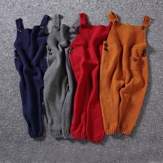 要出典 ベビーオーバーオール ベビー ニットオーバーオールパンツ