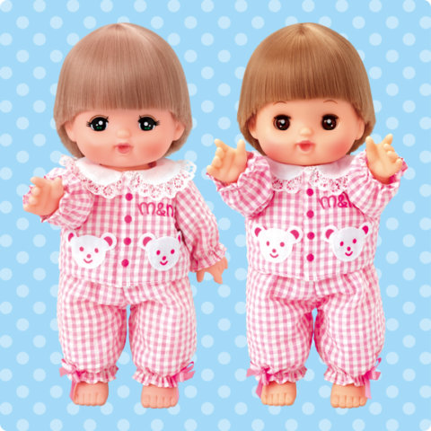 要出典 メルちゃん人形 パイロットインキ メルちゃん チェックのパジャマ
