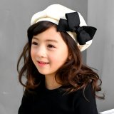 要出典 キッズ帽子 女の子 リボン ベレー帽