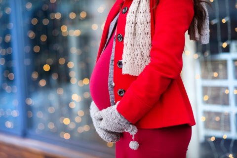 妊婦 冬 手袋 コート マフラー クリスマス
