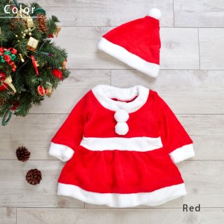 要出典 キッズ サンタクロース クリスマス 衣装 キッズ 女の子 ボア サンタワンピース