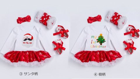要出典 キッズ サンタクロース クリスマス 衣装 キッズサンタクロース ガール 3点セット