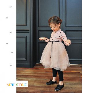 要出典 子供用ワンピース 子供 水玉柄 ワンピース
