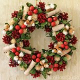 要出典 クリスマス スワッグ リース おすすめクリスマス 白樺のリース ハンガー付