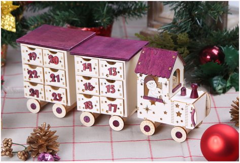 要出典 アドベントカレンダー アドベントカレンダー サンタ 汽車 クリスマス