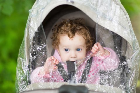 ベビーカー レインカバー 梅雨 雨 女の子