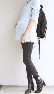 要出典 マタニティパンツ ズボン ミルクティー マタニティ 裏起毛ウィンターパイピング・スキニーパンツ